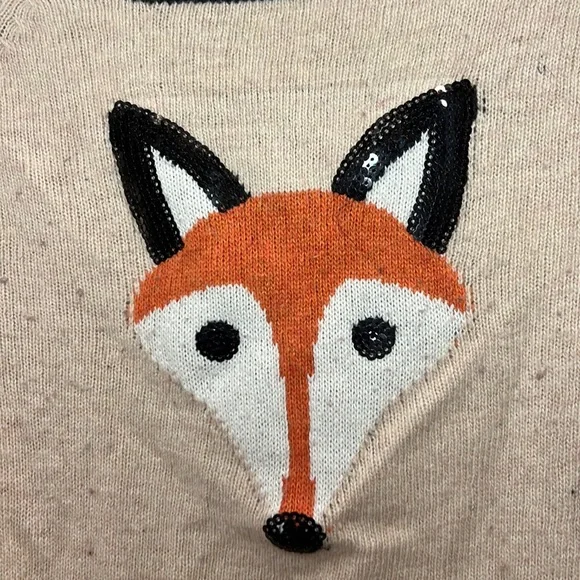 THML. Size Small. Cute Fox Sequin Sweater. - Picture 3 of 3